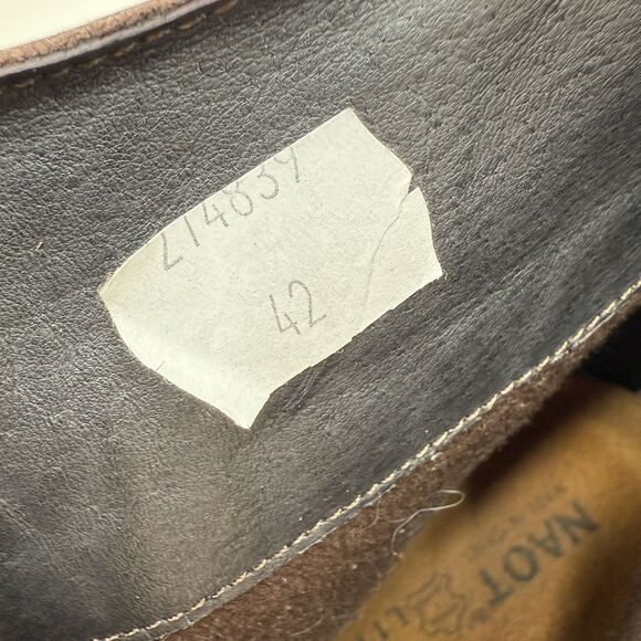 Naot Boot Size 11.5 EU 42 Dark Burgundy Brown Ankle Side Zip Chelsea Slouch - Picture 9 of 10